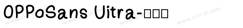 OPPoSans Uitra字体转换
